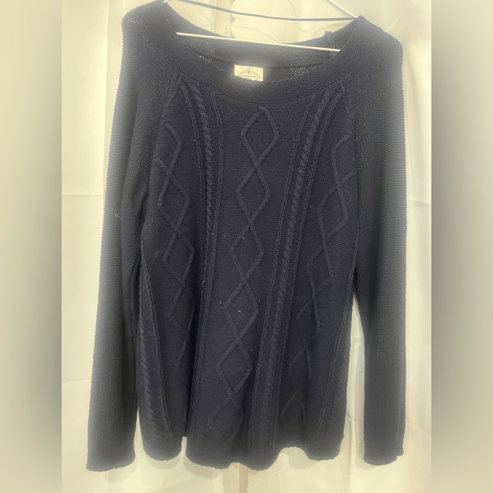 St. John's Bay Dark Blue Cable Knit Sweater
